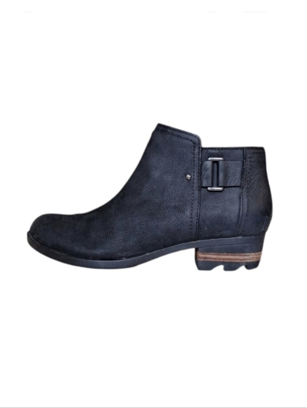 Sorel Black Nubuck Leather Ankle Boots Normcore Grunge Minimalist 7.5
